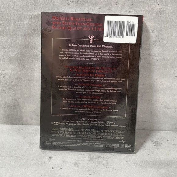 SCARFACE New/Sealed (DVD, 2003, 2-Disc‎ Set, Widescreen Anniversary Edition) - Picture 2 of 4
